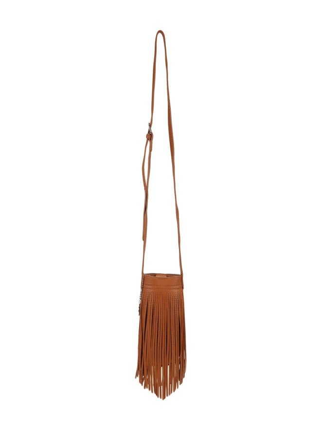 MONROW Tan Solid Cross-body Sling Bag with Adjustable Strap for Women - Image 3
